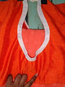 Orange Saree with Blouse