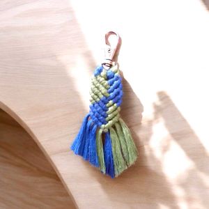 Handmade Macrame Fishtail Keychain