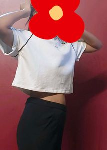 🪻✨White Korean Crop Top 🎀✨
