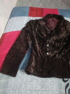 Women Fancy Chocolate Colour Coat