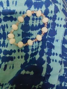 White Beaded Bracelet