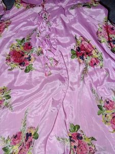 Floral silk gown