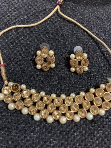 Pearl &amp; Stone Necklace Set