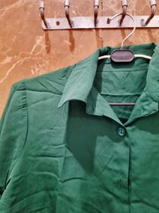 Green Smocked Jumpsuit