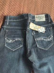 NEW bootcut jeans with tag dark blue denim