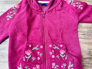 Juniors Hoodie Jacket With Embroidery