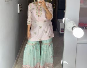 2 Piece Set Of Mirror Work Suit