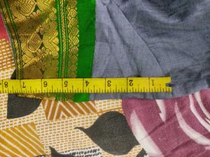 Grey And Green Silk Blouse