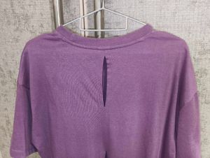 Purple Cut-out Back Top