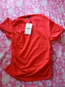 Chic Red Off-Shoulder Top