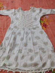 White Printed Kurta