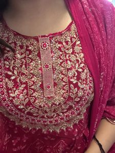 Pink Embroidered Kurta Set