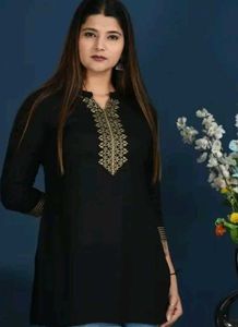 Combo of 2 Embroidered Black Kurta