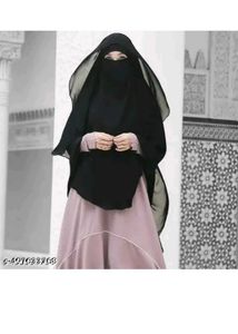 Elegant Black Niqab Nose Pis