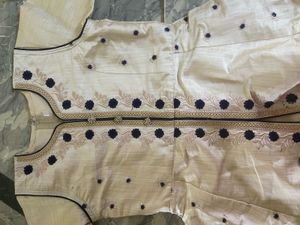 Elegant Cream Anarkali Suit Set