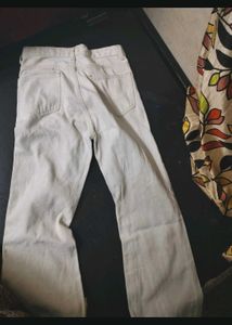 Beige Denim Jeans