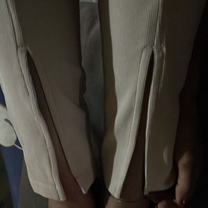 H &amp; M Beige Slit Hem Pants