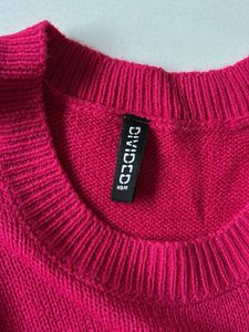 Fuchsia Pink Woolen Crop Top