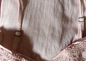 Pink Lace Trim Slip Dress