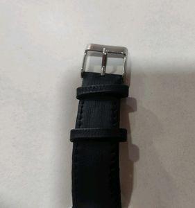 Titan Men Leather Black Dial Analog Watch