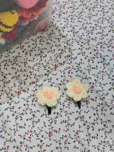 Crochet Stylish Flower Hair Clips