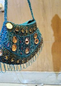 Jaipuria Handbag/Purse With Zari Work