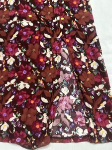 Floral Midi Skirt with Slit