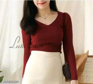 Maroon Crop Top Attractive In LooksFabric: Polycot