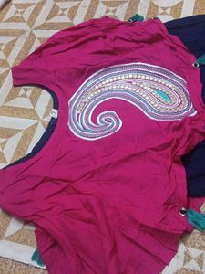 Embroidered Pink Kurta