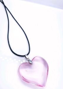 Hot Pink Heart Pendant Necklace