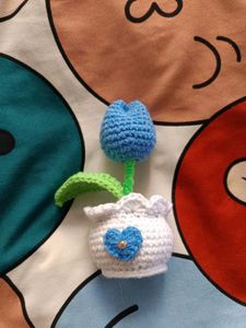 Crochet Handmade Tulip Flower Pot 🌷
