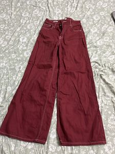 Red Wide Legged Jeans