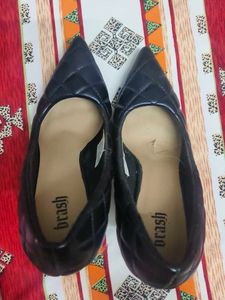 Black Brash Pointed Toe Flats