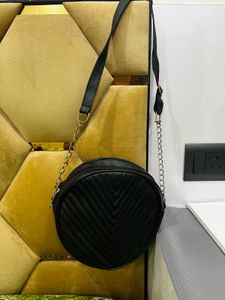 Black Round Bag