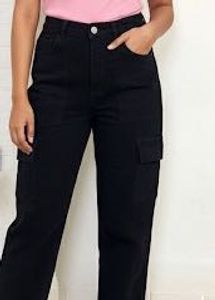 Black Cargo Jeans (size 26-28)