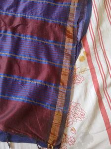 Ikat Blue Pattu Saree