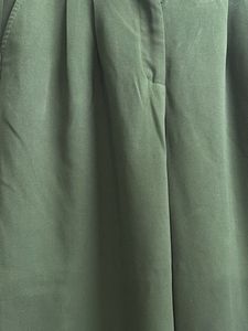 Elegant Olive Green Wide Leg Pants