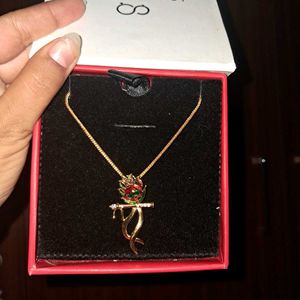 Krishna Flute Gold Pendant Necklace