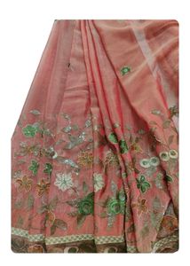 Gorgeous Brown Saree With Small Size Blouse