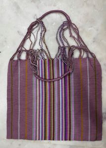 Striped Cotton Tote Bag