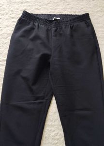 Navy Blue Elastic Waist Pants