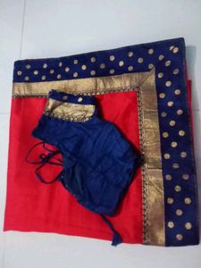 Saree With Stiched Blouse