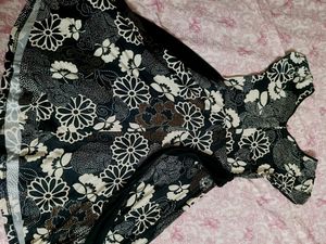 Black Colour Printed Gown Only Rs 139