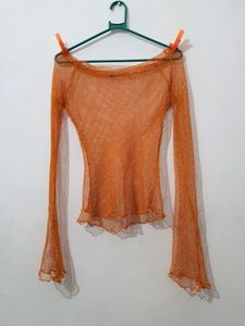Y2K Style Net Top