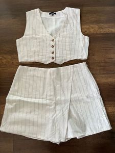 NUON Striped Skorts and top set