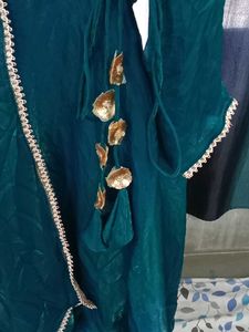 Elegant Teal Layered Kurta Dress
