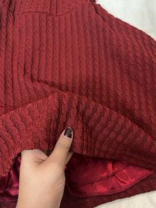 Cute Maroon Skater Dress