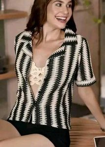 Striped Button-Down Top