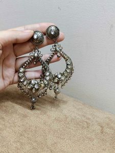 Oxidized Silver Earrings