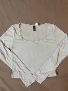 H&amp;M Viral Lace Top Blue